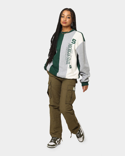 National Collegiate Athletic Association Michigan State Spartans Vert Panel Crewneck Green