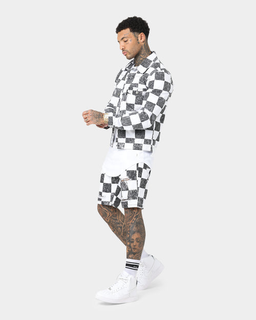 Saint Morta Vintage Checks Denim Jacket White/Black