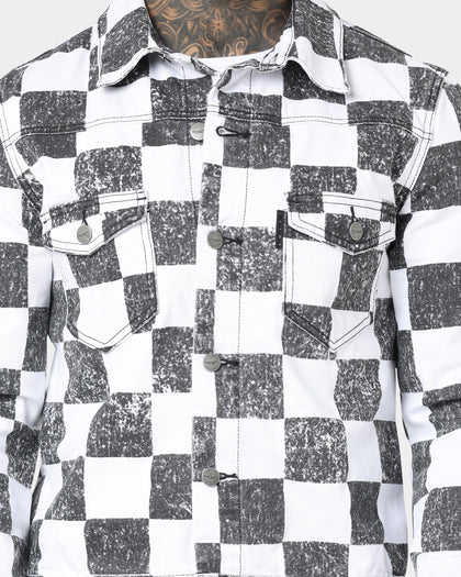 Saint Morta Vintage Checks Denim Jacket White/Black