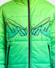 Loiter Cyber Gradient Puffer Jacket Neon Green