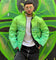 Loiter Cyber Gradient Puffer Jacket Neon Green