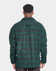MNML Loose Woven Flannel Shirt Navy/Green