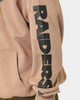 New Era Las Vegas Raiders Quarter Zip Sleeve Script Hoodie Khaki/Black