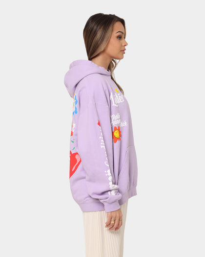 Loiter X Smiley Logo Puff Print Hoodie Lilac