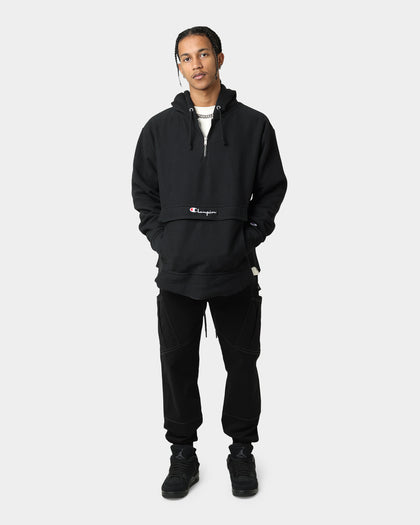 Champion Reverse Weave Boxy Anorak Hoodie Black