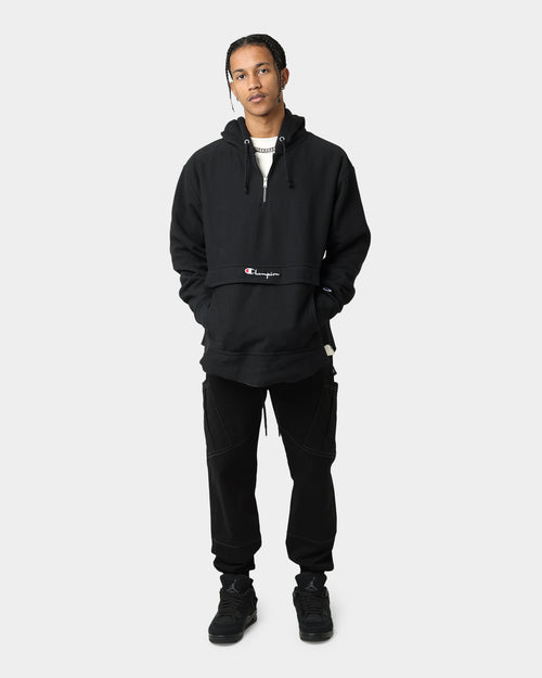 Champion Reverse Weave Boxy Anorak Hoodie Black