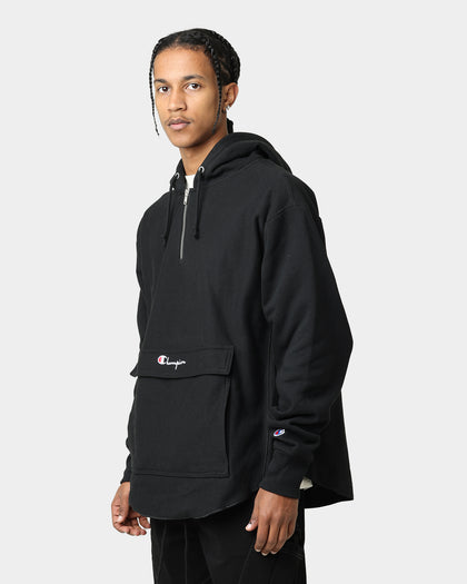 Champion Reverse Weave Boxy Anorak Hoodie Black