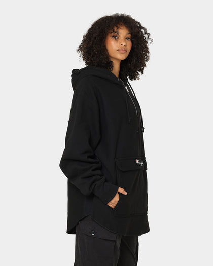 Champion Reverse Weave Boxy Anorak Hoodie Black