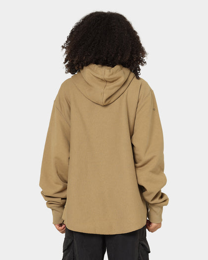 Champion Reverse Weave Boxy Anorak Hoodie Whole Wheat Khaki