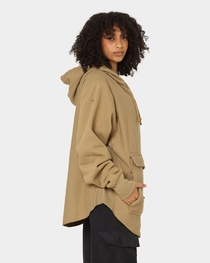 Champion Reverse Weave Boxy Anorak Hoodie Whole Wheat Khaki
