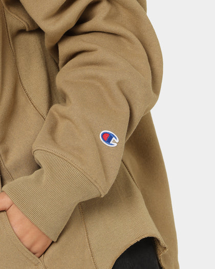 Champion Reverse Weave Boxy Anorak Hoodie Whole Wheat Khaki