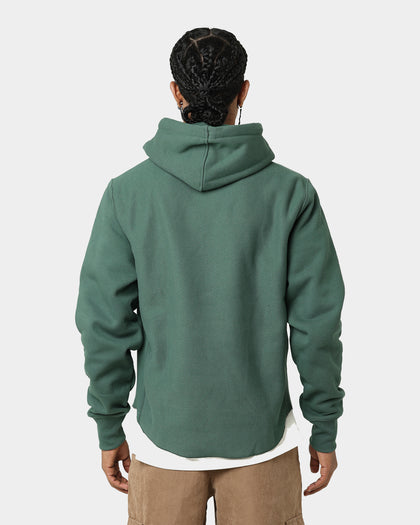 Champion Reverse Weave Boxy Anorak Hoodie Dark Green