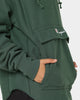 Champion Reverse Weave Boxy Anorak Hoodie Dark Green