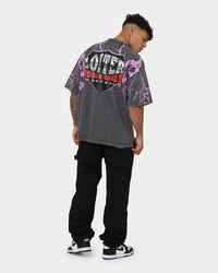 Loiter Lightning Eagle Vintage T-Shirt Charcoal
