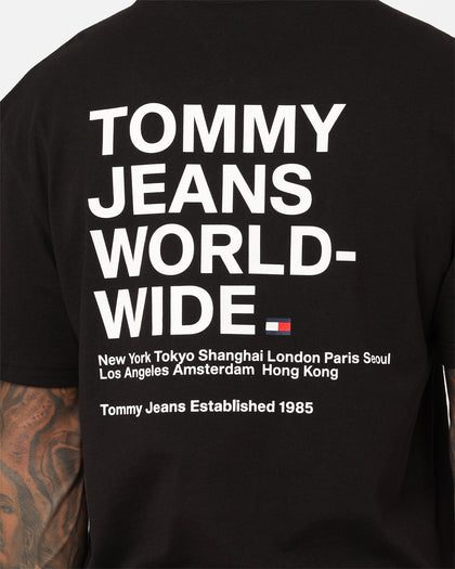 Tommy Jeans Worldwide Text T-Shirt Black
