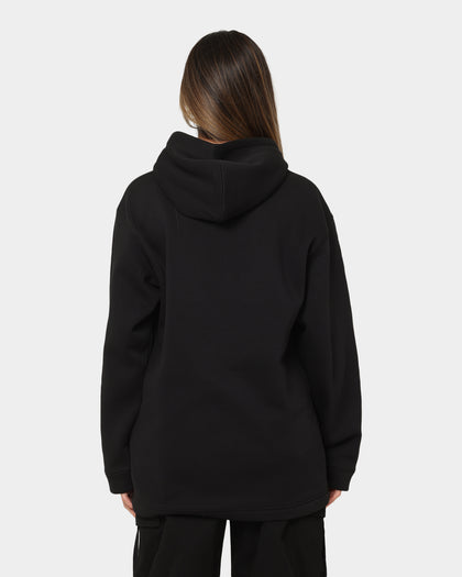 Calvin Klein Women's Woven Label Oversized Hoodie Ck Black/Bright White