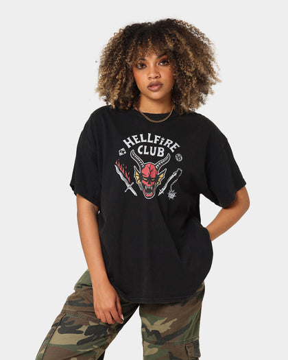 Goat Crew Goat Crew X Stranger Things Hellfire Club Vintage T-Shirt Washed Black
