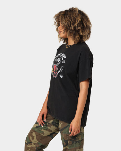 Goat Crew Goat Crew X Stranger Things Hellfire Club Vintage T-Shirt Washed Black