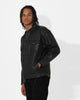 Saint Morta Oversized Leather Trucker Jacket Black