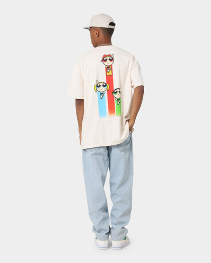 American Thrift X Powerpuff Girls Heavyweight Action Vintage T-Shirt Off White