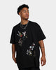 Rats Get Fat Tattoo Split Print T-Shirt Black