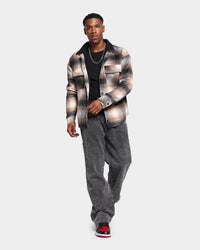 XXIII Sherpa Flannel Jacket Tan/Black