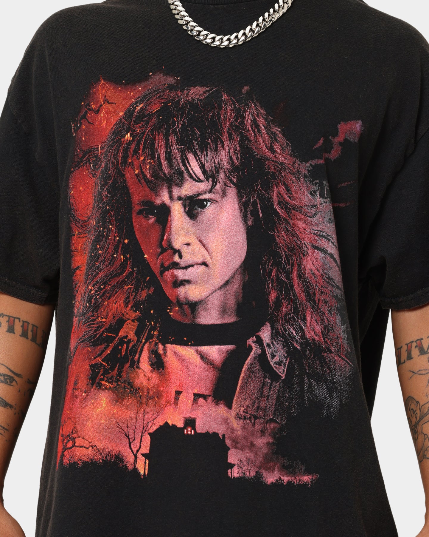Goat Crew X Stranger Things Eddie Vintage T-Shirt Black Wash