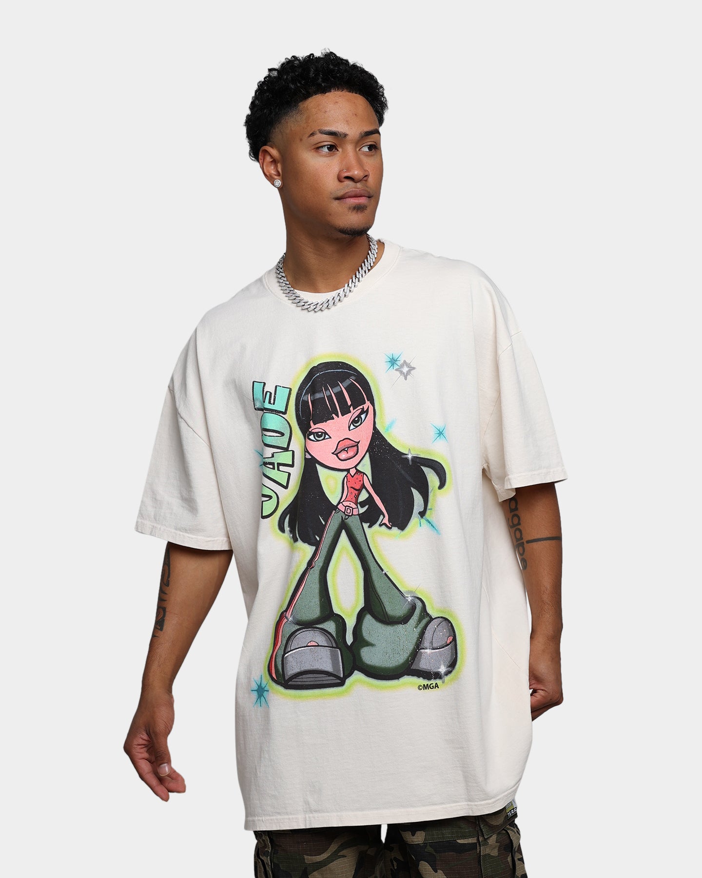 American Thrift X Bratz Jade Heavyweight Vintage T-Shirt Off White