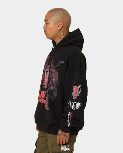 Goat Crew X Stranger Things Eddie Vintage Hoodie Black Wash