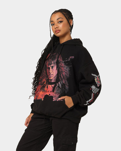 Goat Crew X Stranger Things Eddie Vintage Hoodie Black Wash