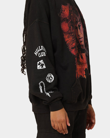 Goat Crew X Stranger Things Eddie Vintage Hoodie Black Wash