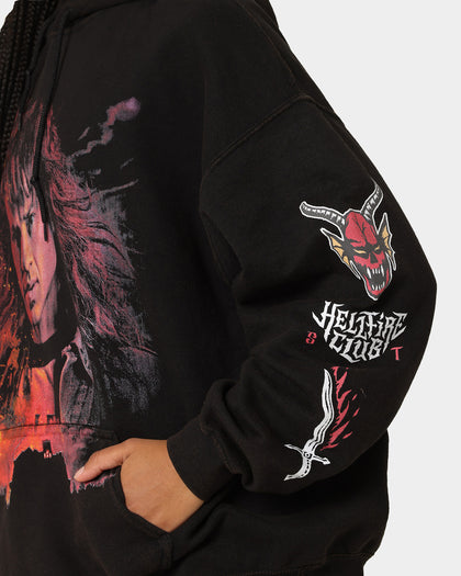 Goat Crew X Stranger Things Eddie Vintage Hoodie Black Wash