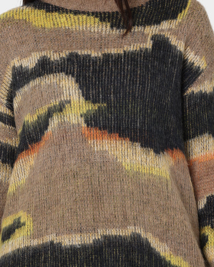 MNML Big Camo Sweatshirt Olive