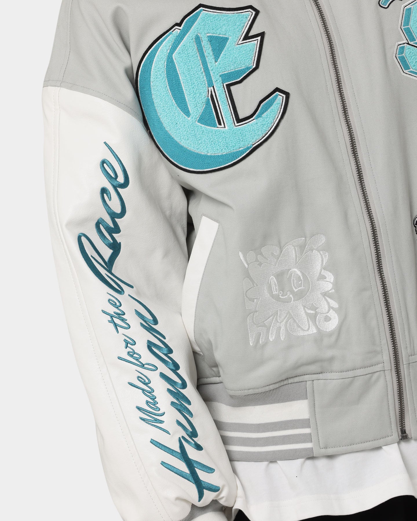 Loiter Ethereal Varsity Jacket Light Grey | Culture Kings US