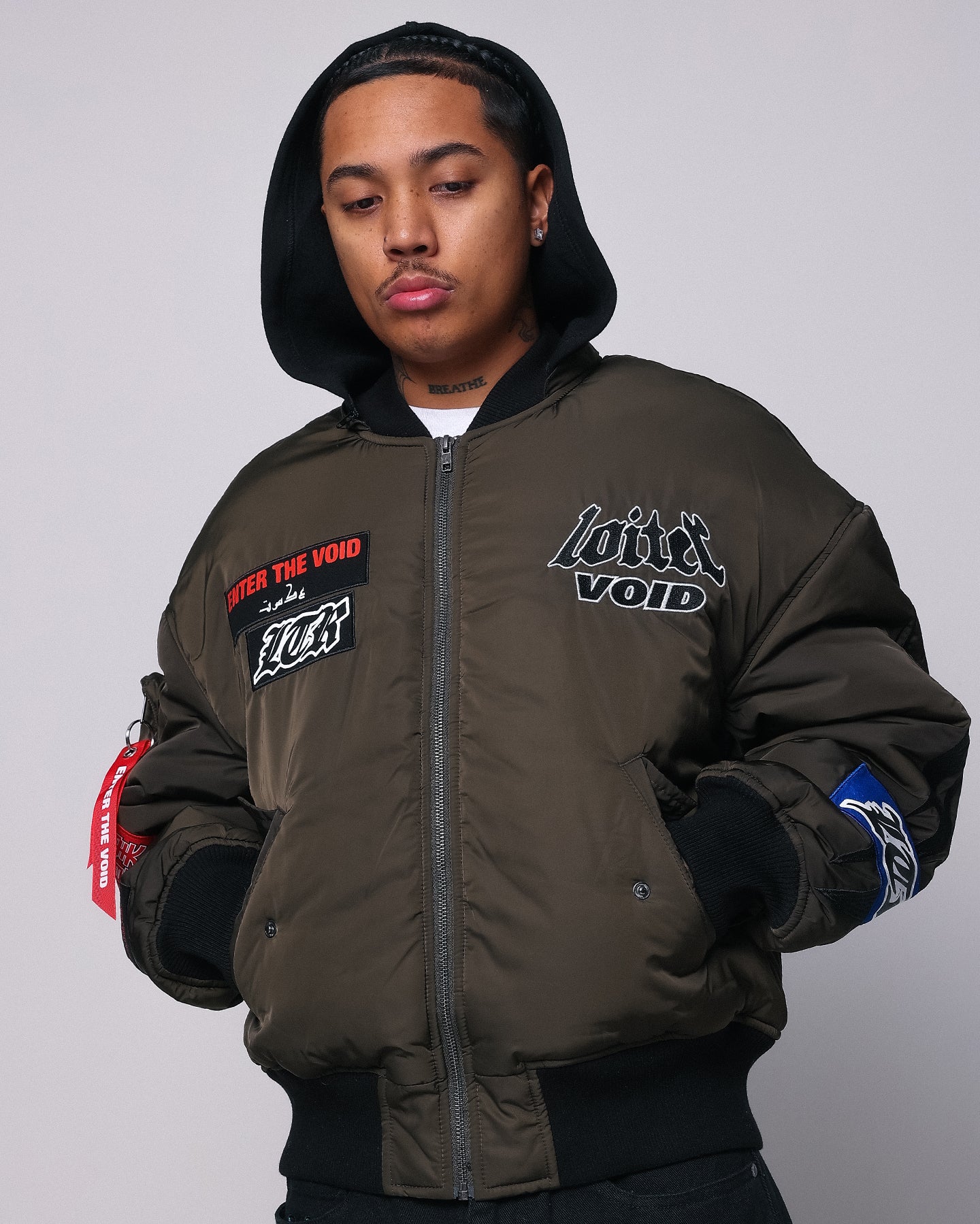 Loiter Void Bomber Jacket Green | Culture Kings US