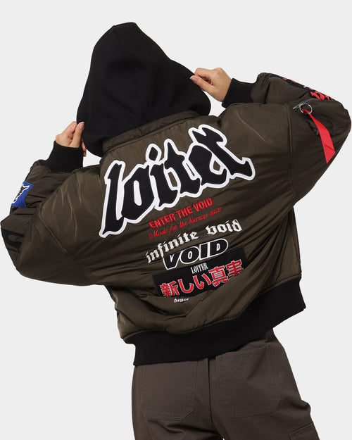 Loiter Void Bomber Jacket Green