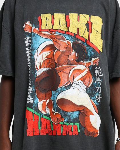 Goat Crew X Baki Hanma Baki Hanma Vintage Heavyweight T-Shirt Black Wash