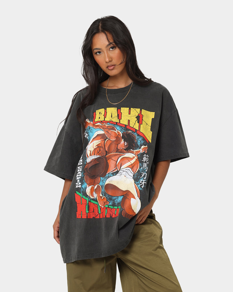 Goat Crew X Baki Hanma Baki Hanma Vintage Heavyweight T-Shirt Black Wa ...