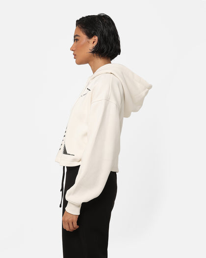 Calvin Klein Women's Blown Up CK Hoodie Ivory