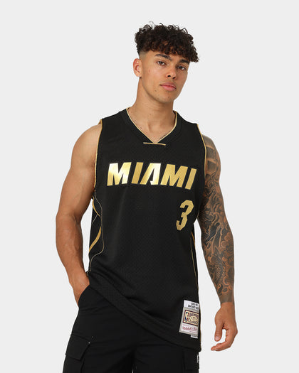 Mitchell & Ness Dwyane Wade Miami Heat Black Gold Swing Jersey Black/Gold