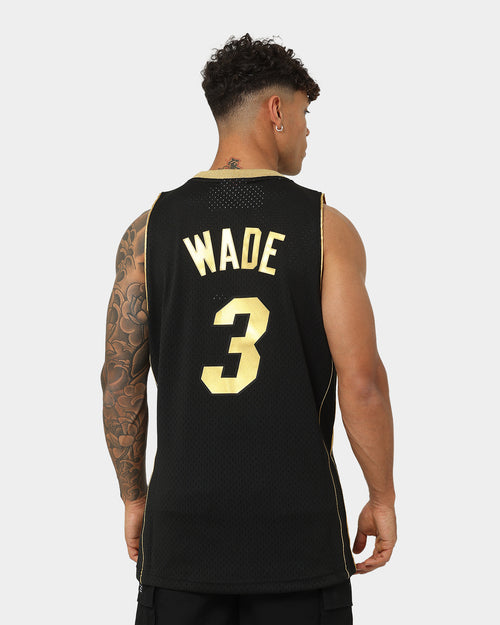Mitchell & Ness Dwyane Wade Miami Heat Black Gold Swing Jersey Black/Gold