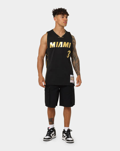 Mitchell & Ness Dwyane Wade Miami Heat Black Gold Swing Jersey Black/Gold