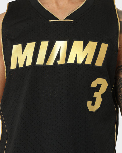 Mitchell & Ness Dwyane Wade Miami Heat Black Gold Swing Jersey Black/Gold