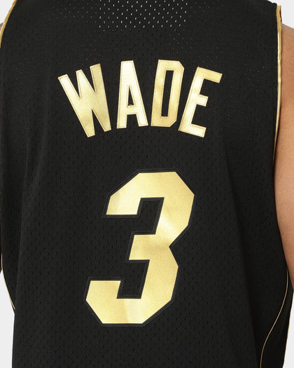 Mitchell & Ness Dwyane Wade Miami Heat Black Gold Swing Jersey Black/Gold