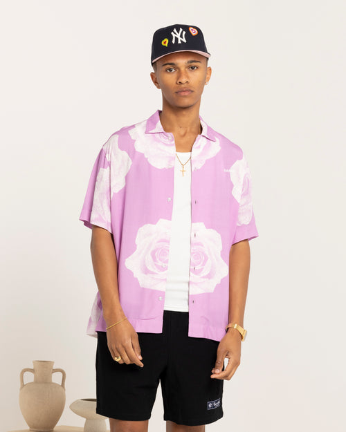 Carré Rose Bunch Button Up Shirt Pastel Purple