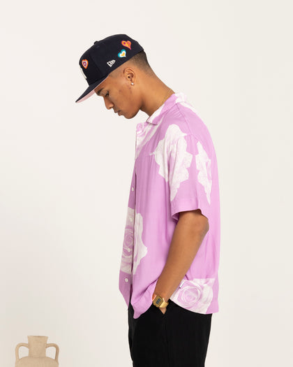 Carré Rose Bunch Button Up Shirt Pastel Purple