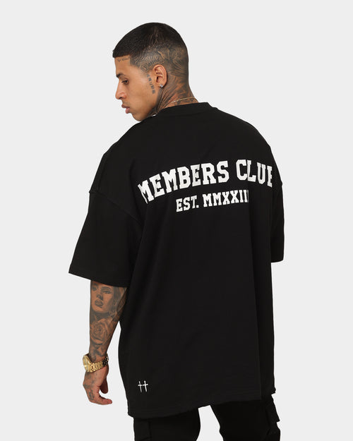 Saint Morta Members Club Boxy T-Shirt Black/Blue