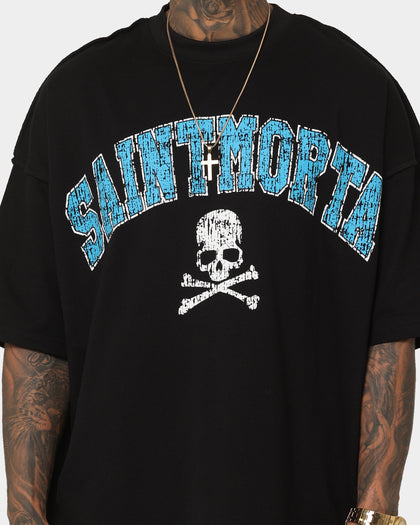 Saint Morta Members Club Boxy T-Shirt Black/Blue