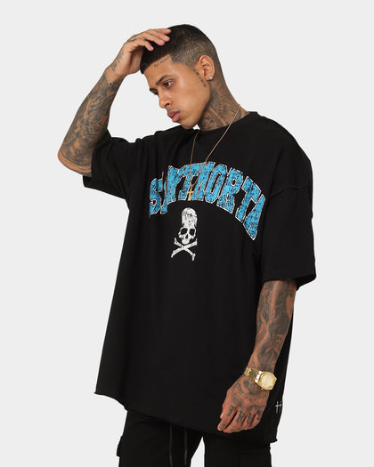 Saint Morta Members Club Boxy T-Shirt Black/Blue