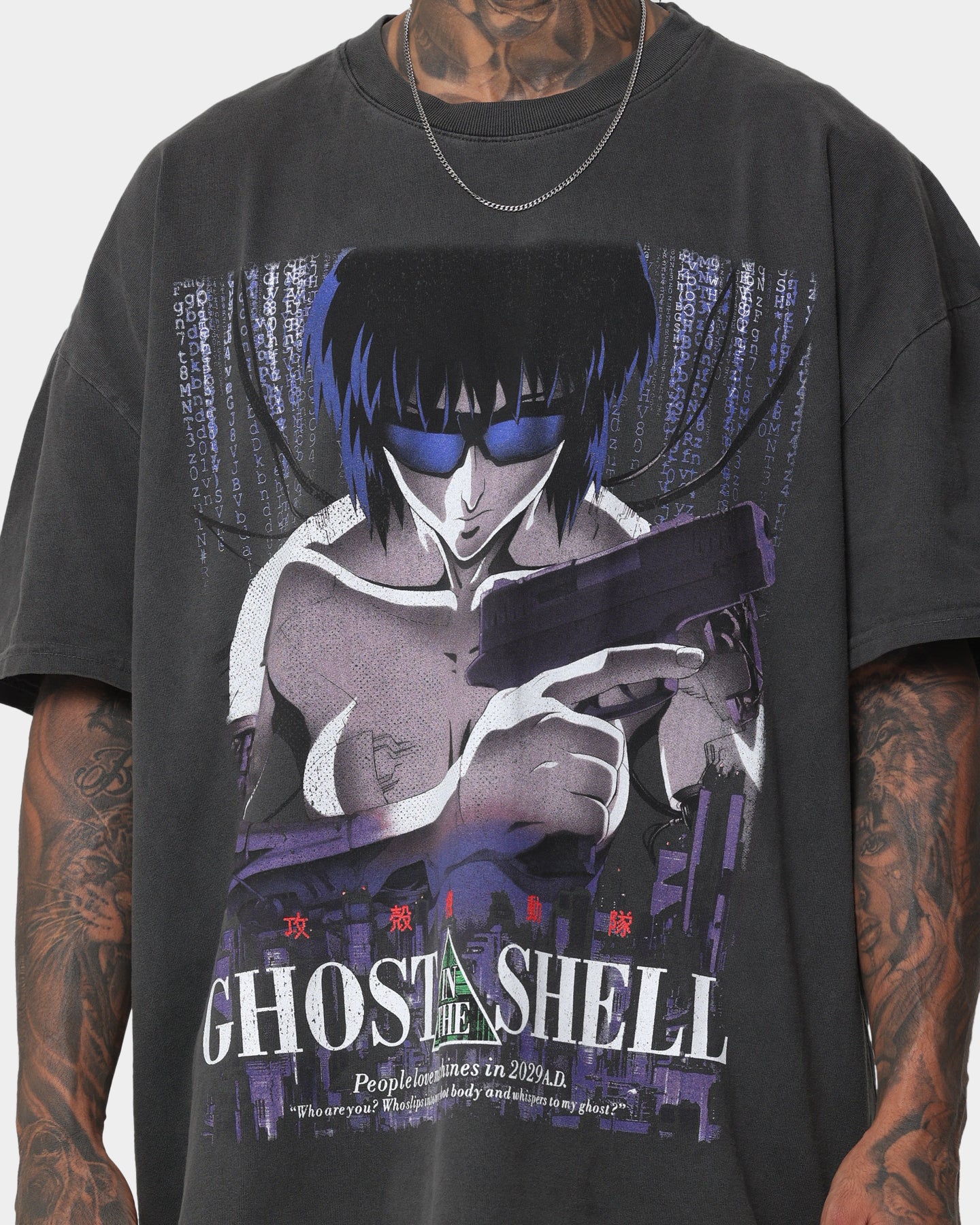 Goat Crew X Ghost In The Shell GITS Poster Heavyweight Vintage T
